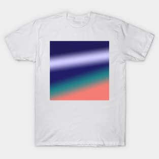 blue white orange texture art T-Shirt